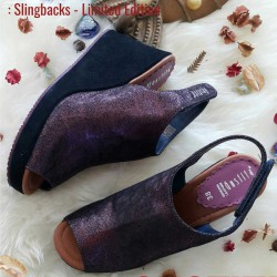 Slingbacks Limited Edition - Stone Grape - Gustita Luxury Comfort Shoes